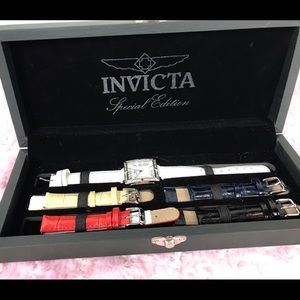 New Invicta tritnite night glow Women watch set with 5 Straps